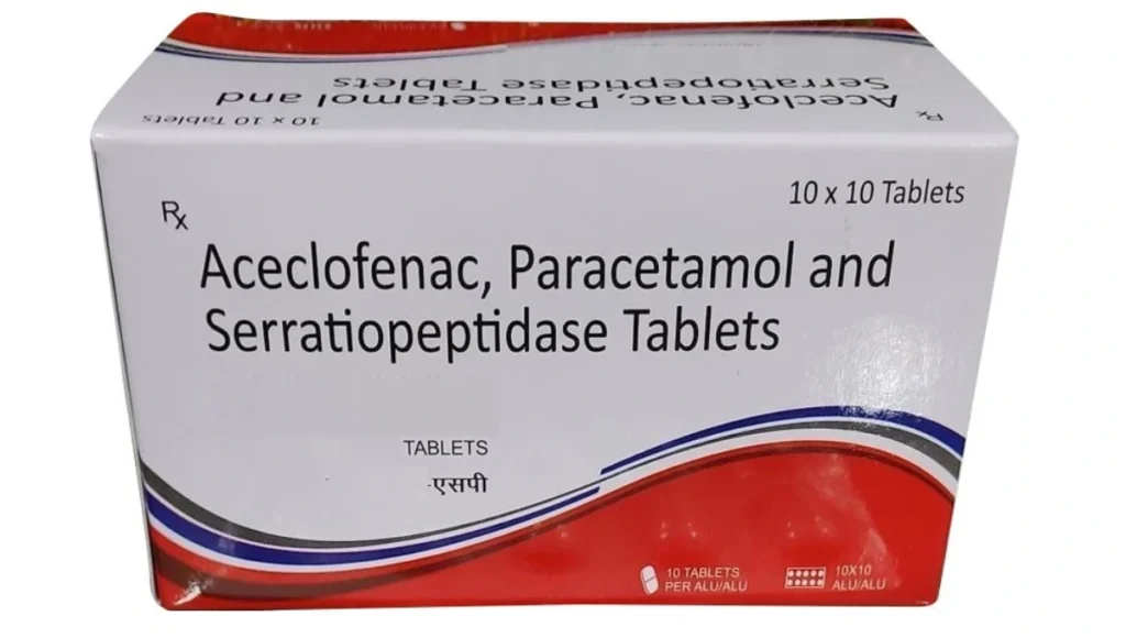 Aceclofenac Paracetamol & Serratiopeptidase Tablets