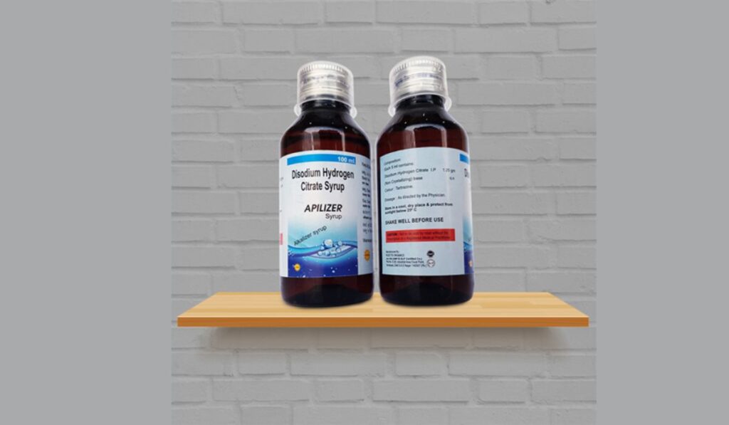 Disodium hydrogen citrate syrup